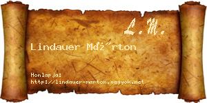 Lindauer Márton névjegykártya